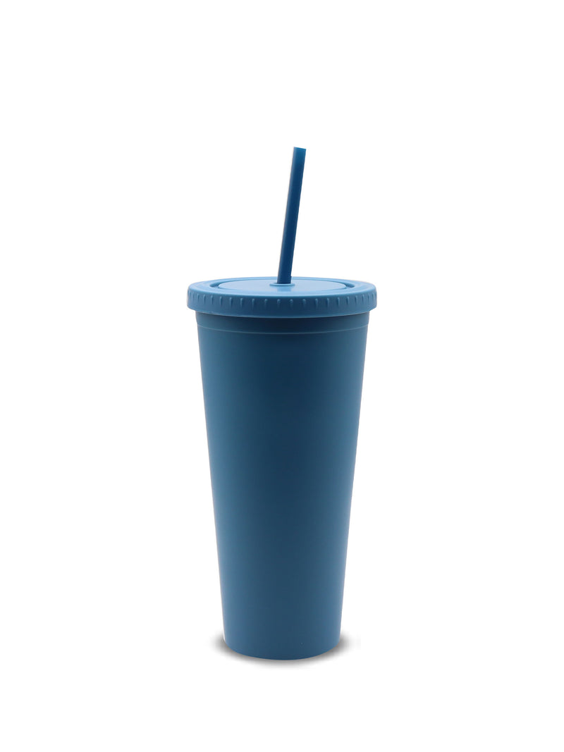 24 oz. Compass Double Wall Acrylic Tumbler With Straw-Blank