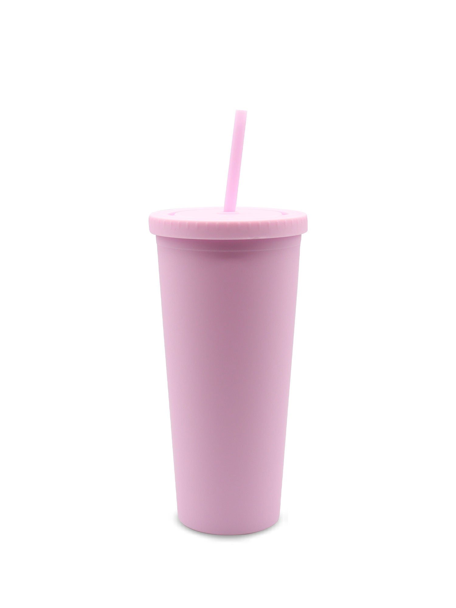 Case Of 20pk 24oz Acrylic Travel Tumbler With Lid And Straw Double Wall  Plastic Tumblers Bulk